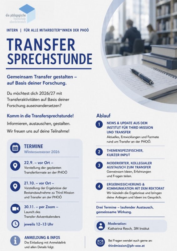 Flyer Transfersprechstunde