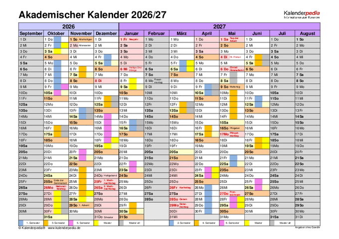 PDF Präsenzkalender