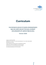 Facheinschlägige Studien Ergänzende Studien