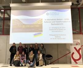 Webbild - Gruppenbild PH OÖ Studierende bei der GDSU-Tagung in Salzburg