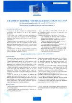ERASMUS CHARTER FOR HIGHER EDUCATION 2021-2027